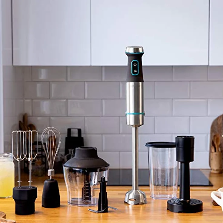 Cecotec Stabmixer Power TitanBlack 1200 XL PerfectCream&Crush, 1200 W, CrossBlades Technologie, XL-Fuß, Spritzschutz-Klingeneinsatz, schwarz – Bild 2