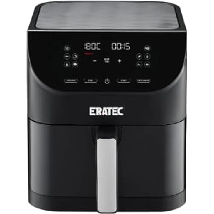 ERATEC AF-60 Heißluftfritteuse XXL 5,5L 1500W Air Fryer ohne Öl mit LED Touchscreen Display und 10 Programmen Schwarz – Bild 1