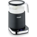 GRAEF Glas-Milchaufschäumer MS902, Induktion, Touch-Display, bis zu 400ml Milchschaum, heiße Schokolade, Graef