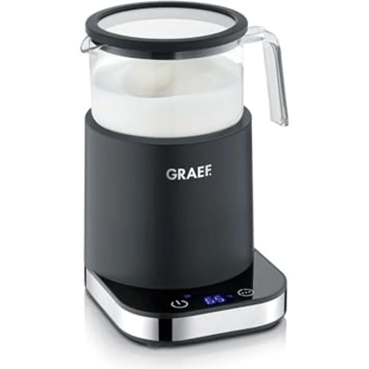 GRAEF Glas-Milchaufschäumer MS902, Induktion, Touch-Display, bis zu 400ml Milchschaum, heiße Schokolade, Graef – Bild 1