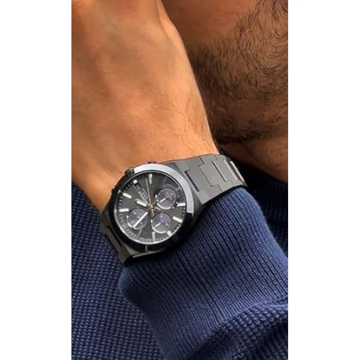 Casio Edifice EQB-1000D-1A2, Herren Chronograph Quarz Armbanduhr mit Keramik-Lünette, Schwarz, Solarbetrieb, Datumsanzeige, 10 bar wasserdicht – Bild 5