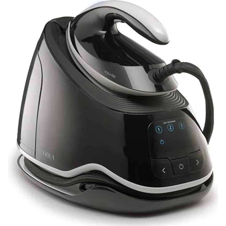 VIOLA Voilà F8.0 Dampfbügelstation, 400 g/min Dampf, 8 Bar Druck, Anti-Kalk System, Keramikbügelsohle, 2350 W, 1.5-Liter-Tank, Schwarz – Bild 1