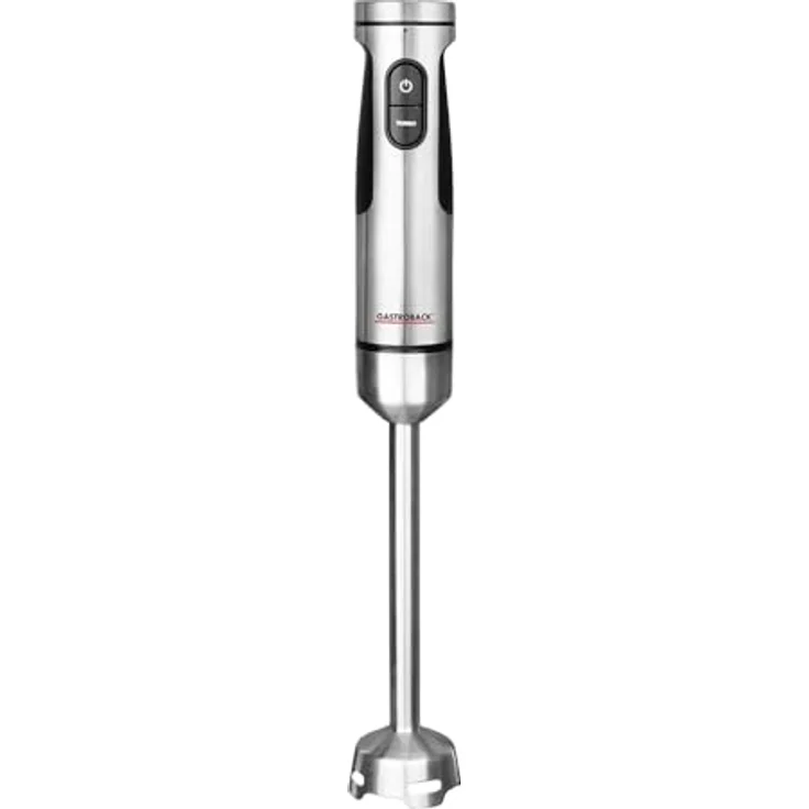 Gastroback Powermix Stabmixer Professional, 1.500W, 20 Geschwindigkeitsstufen, inkl. 5-teiligem Zubehör, silberfarben – Bild 1