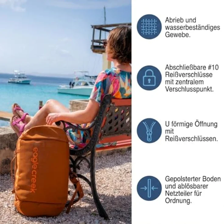 Eagle Creek Cargo Hauler Reisetasche, 32 cm, orange, 100% Polyester, 56 l Kapazität – Bild 3
