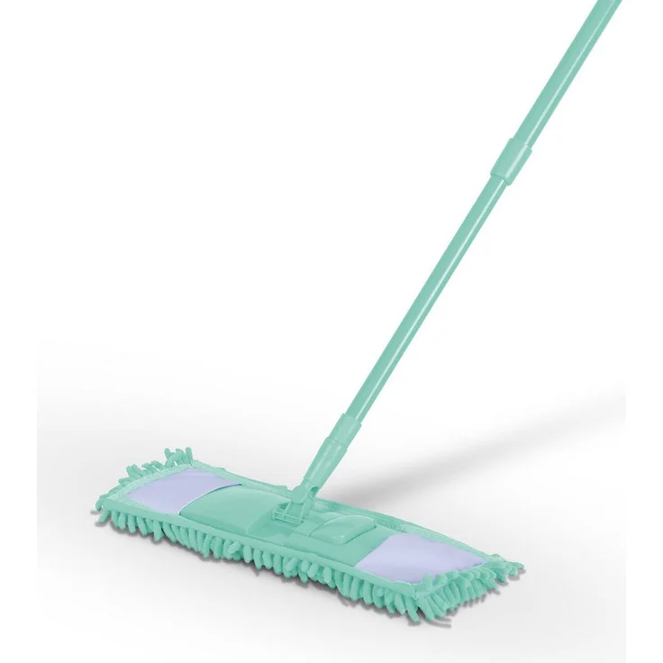 Bestlivings Wischmopp, Chenille/Mikrovelour mit Aluminiumstiel ausziehbar 80–130 cm, 360° Drehgelenk, waschbarer Bezug