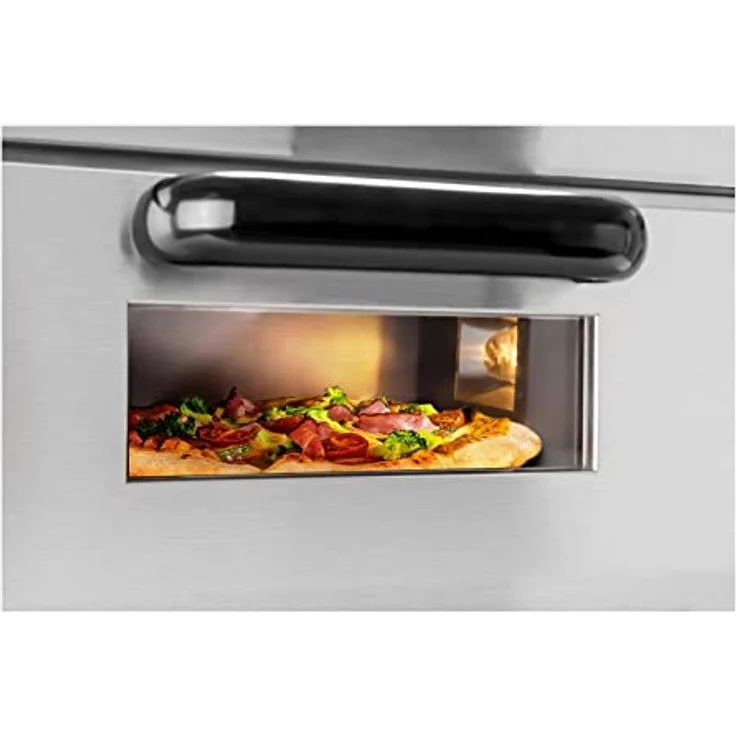 Royal Catering RCPO-2000-1PE Pizzaofen elektrisch 2000W 1 Kammer Pizzabackofen Pizza Ofen Schamotte Schamotteboden – Bild 5