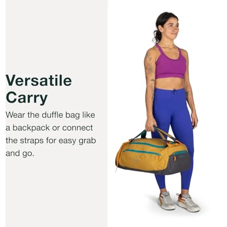 Osprey Daylite Duffel 60, Reisetasche 59 cm, grau, aus 100% PET, vielseitig und robust – Bild 3