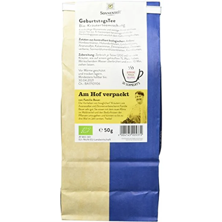 Sonnentor "Geburtstags-Tee" Bio-Kräutertee, 50g loser Tee – Bild 4