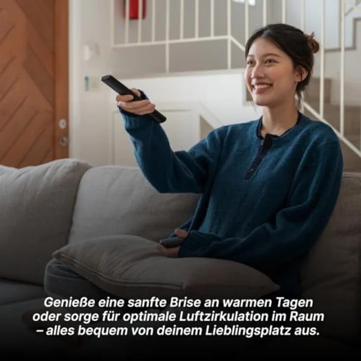 Brilliant Mazzaro Deckenleuchte 48,5cm mit Ventilator schwarz, Ventilator – Bild 6