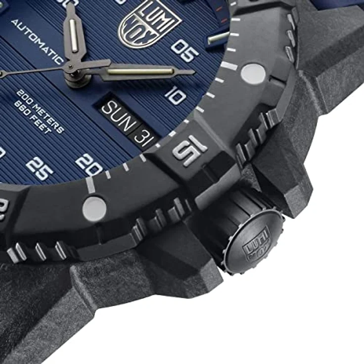 Luminox Automatikuhr Luminox XS.3863 Herrenuhr Master Carbon Seal Automatik 45mm 20ATM, Blaues Zifferblatt und Kautschukarmband – Bild 5