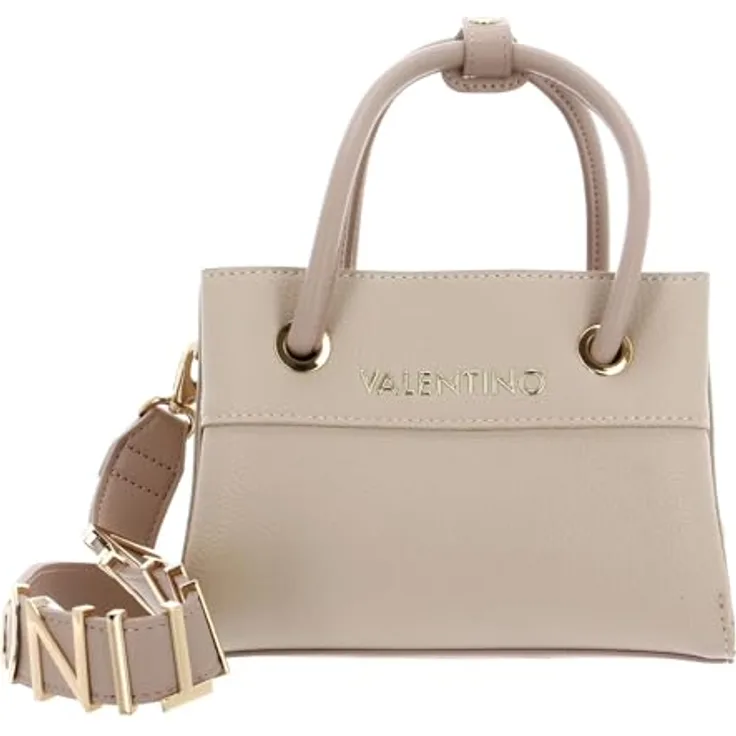 Valentino Bags Alexia Shopping 805, elegante Handtasche im Beige, ideal für Abendgarderobe