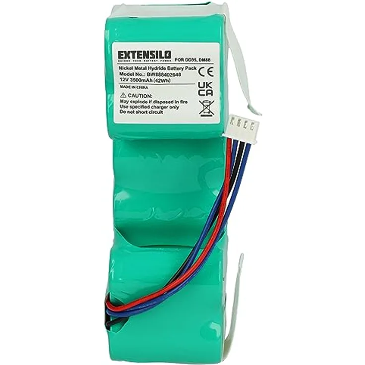 EXTENSILO Akku für Ecovacs Deebot 900, DN520, 600, 700, DE5G, DG711, DN33, 901, 907, Hochleistungs-NiMH 3500mAh, 12V, wiederaufladbar, mit Schutzmechanismen