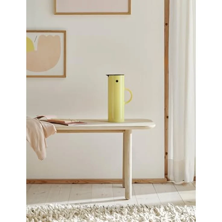 Stelton Isolierkanne EM77, Doppelwandige Thermoskanne mit Glaseinsatz, Magnetverschluss und Schraubdeckel, Vintage-Design, 1 Liter, Laevis – Bild 2