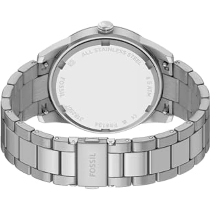 FOSSIL Pearson Herrenuhr, Quarz Multifunktionswerk, 42 mm Edelstahlgehäuse, blaues Zifferblatt, Edelstahlarmband, wasserdicht bis 50 m – Bild 5