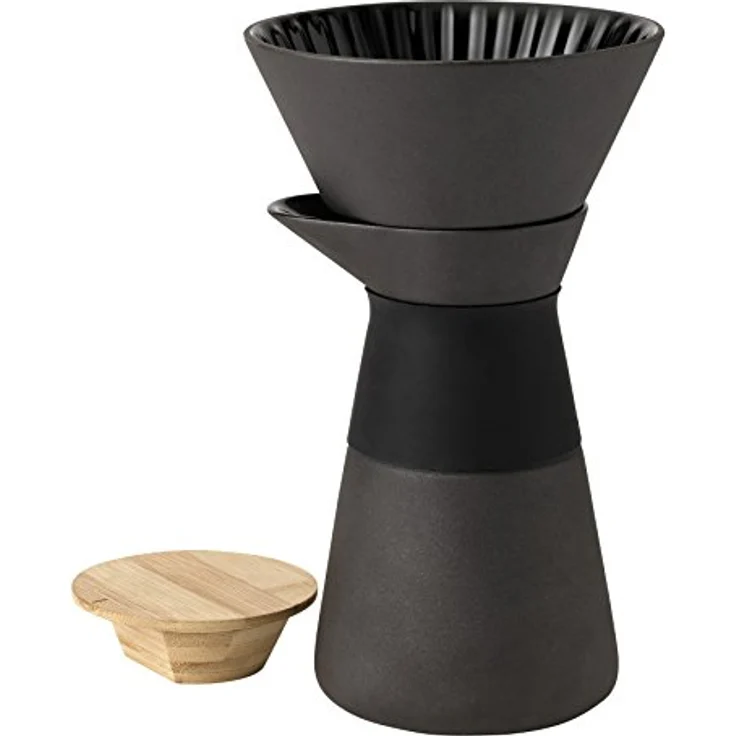 Stelton Theo Kaffeefilterkanne, Stein, schwarz, 14 x 14 x 23,5 cm – Bild 2