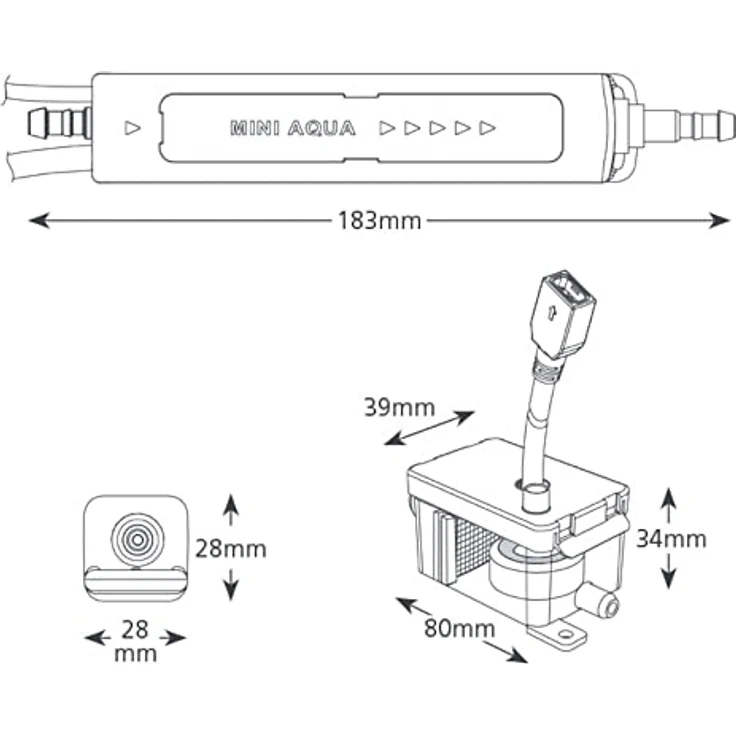 Vaillant MiniAqua, Kondensatpumpe für Klimaanlagen, kompakt und effizient, 100 mm x 50 mm, 0,2 kg – Bild 3