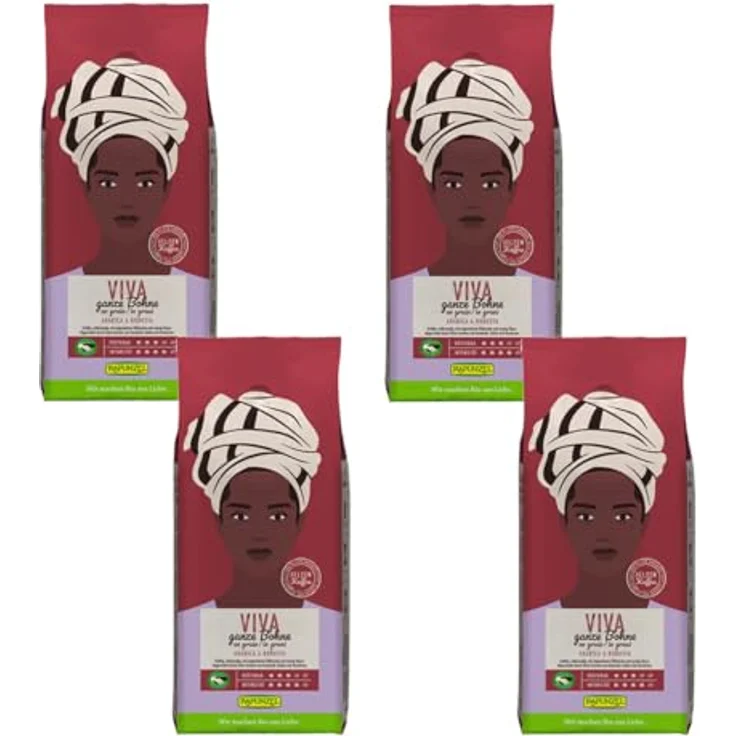 Rapunzel Heldenkaffee Viva, ganze Bohne Bio, kräftig und vollmundig, 1 kg – Bild 2