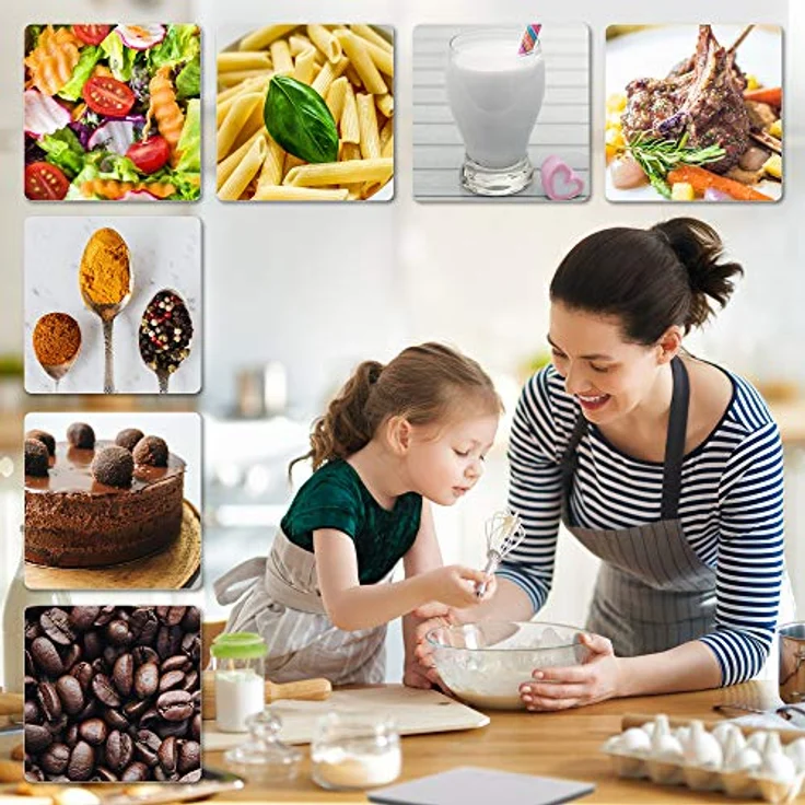 Duronic KS1080 Küchenwaage, 5 kg digitale Feinwaage mit 1 g Genauigkeit, silber, mit Tara-Funktion und LCD Display – Bild 5