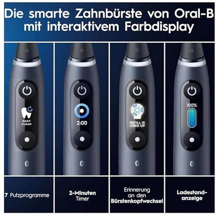 Oral-B iO Series 9 Black Onyx/Rose Quartz Elektrische Zahnbürste mit 2. Handstück – Bild 5