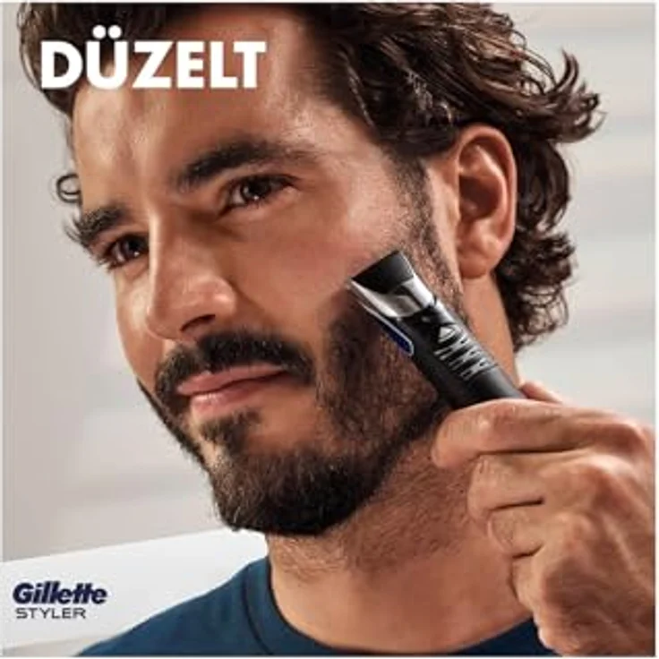 Gillette Styler Trimm- und Rasiergerät 4 in 1, abwaschbar mit Schneideaufsätzen für präzises Rasieren – Bild 6