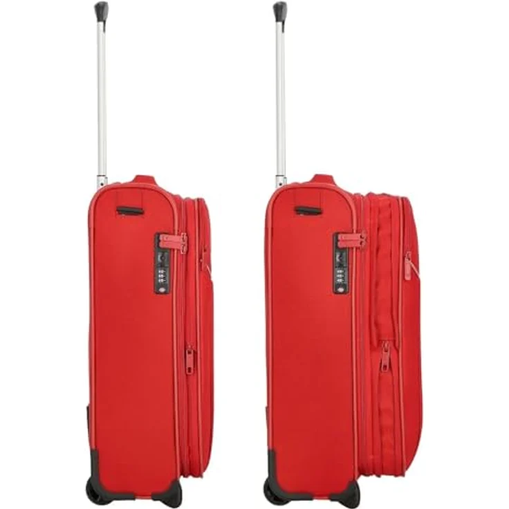 RONCATO IRONIK 2.0 Trolley Kabine 55 cm | weich, erweiterbar mit Reißverschluss, 2 Rollen - Denim, rot, Cabina – Bild 3