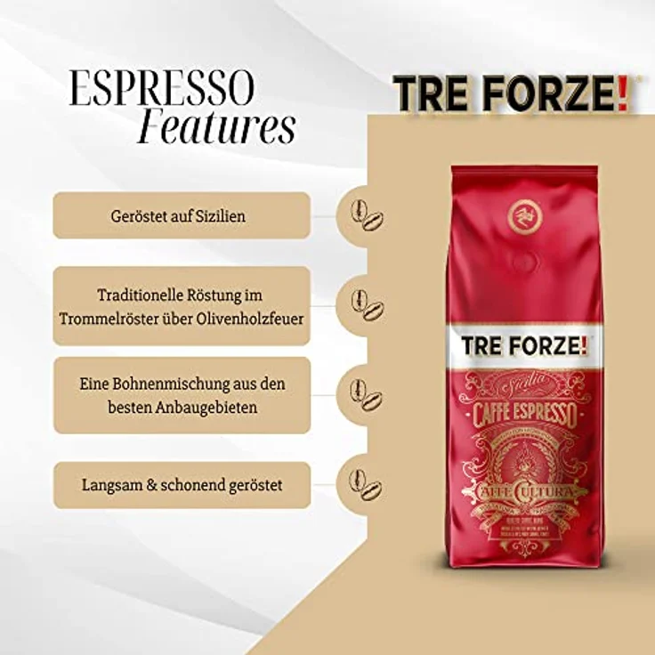 Tre Forze! Caffè Espresso 1kg – Bild 4