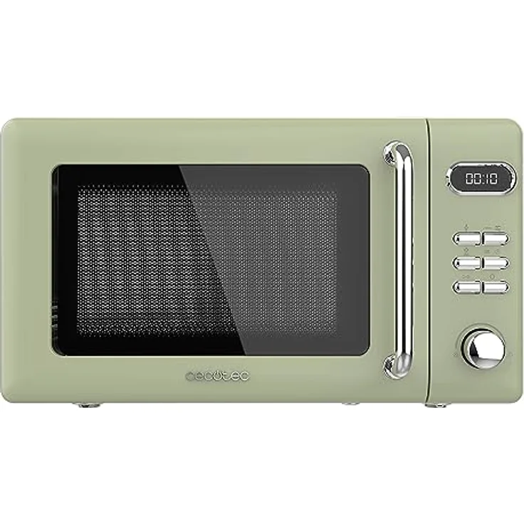 Cecotec Proclean 5110 Retro Green Digitale Mikrowelle mit Grill, 700 W in 5 Stufen, Timer bis 60 Minuten, 8 Programme und Auftaumodus, Vintage-Design in Grün - Preisvergleich