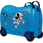 Samsonite Kinderkoffer Dream2Go Ride-on Trolley, Disney Mickey Stars, 4 Rollen, Handgepäck für Kinder zum Sitzen und Ziehen