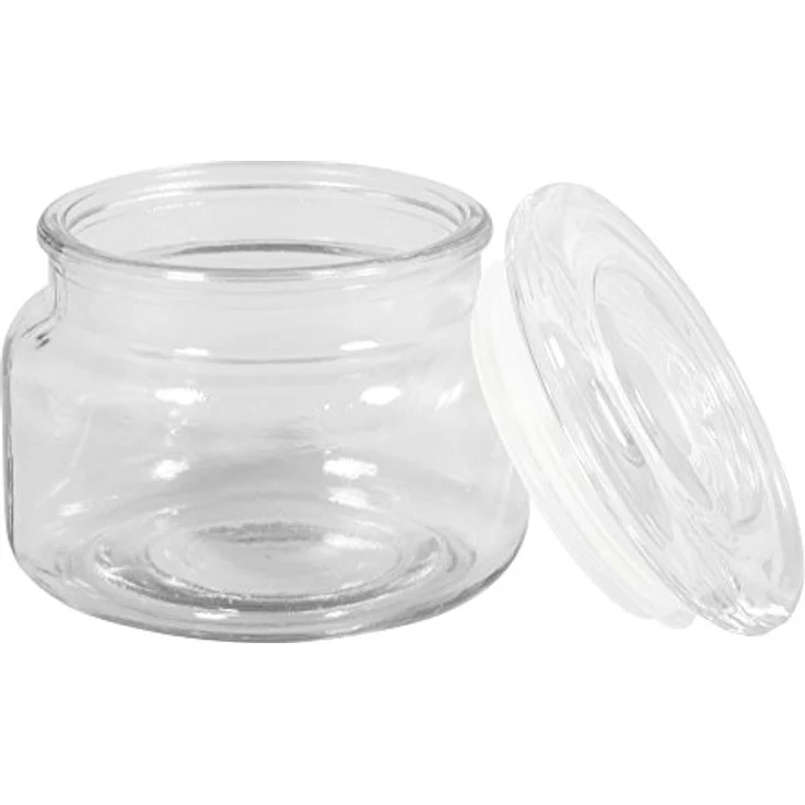 Rayher Vorratsglas mit Glasdeckel, 320ml, 10cm Ø, 8cm, weiß, robust und langlebig – Bild 2