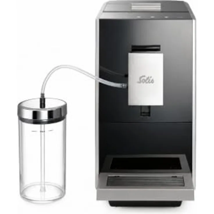 Solis Masterbrew Compact Typ 1200, Kaffeevollautomat mit Mahlwerk und Milchsystem, platzsparend, 18 cm Breite, 2 Jahre Garantie