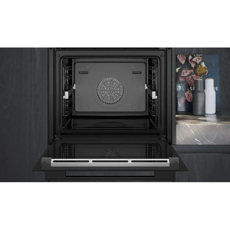 Siemens Manolya Backofen Elektro HS736GDB1, Dampfbackofen mit 21 Beheizungsarten, schwarz