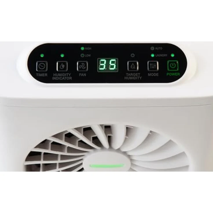 Sichler Haushaltsgeräte Digitaler 2in1-Luftentfeuchter & -reiniger, 10 Liter/Tag, für Räume bis 25 m², mit Timer und LCD-Display, mobil mit 4 Rollen – Bild 5