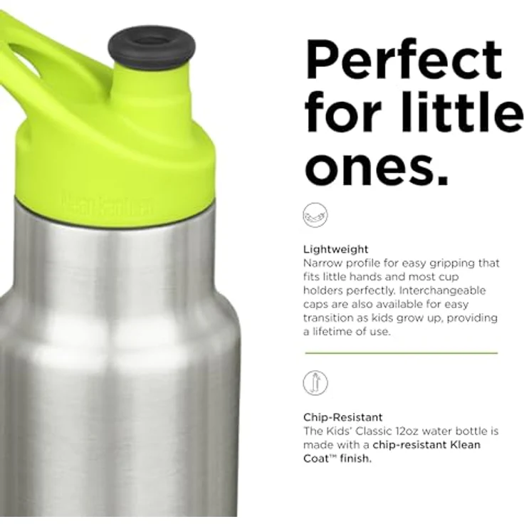 Klean Kanteen Kids Narrow vakuumisoliert BS - Trinkflasche 355ml mit Sport Cap – Bild 5
