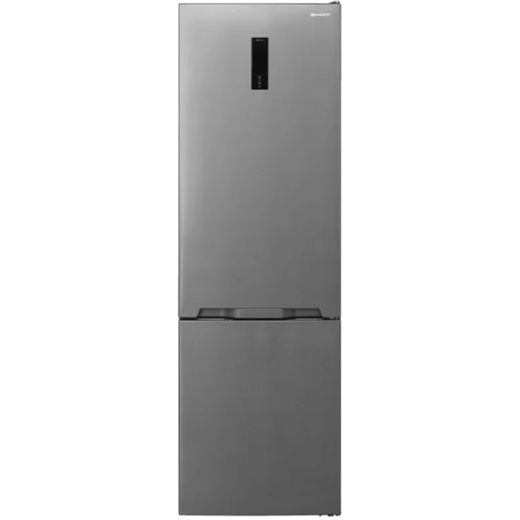 Sharp SJ-NBA20IEXID-EU Kühl-/Gefrierkombination mit 366 l Nettoinhalt, AdvancedNoFrost, ZeroDegreeZone und GentleAirFlow, Standgerät in Edelstahloptik