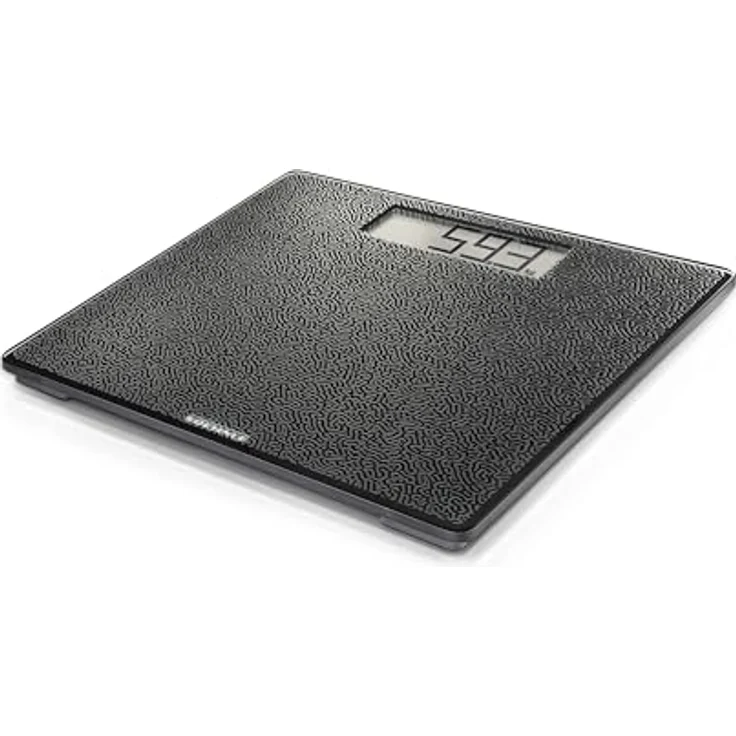 Soehnle Personenwaage Style Sense Comfort Coral, Körperwaage mit großem LCD-Display, rutschhemmender Oberfläche, bis 180kg, schwarz – Bild 1