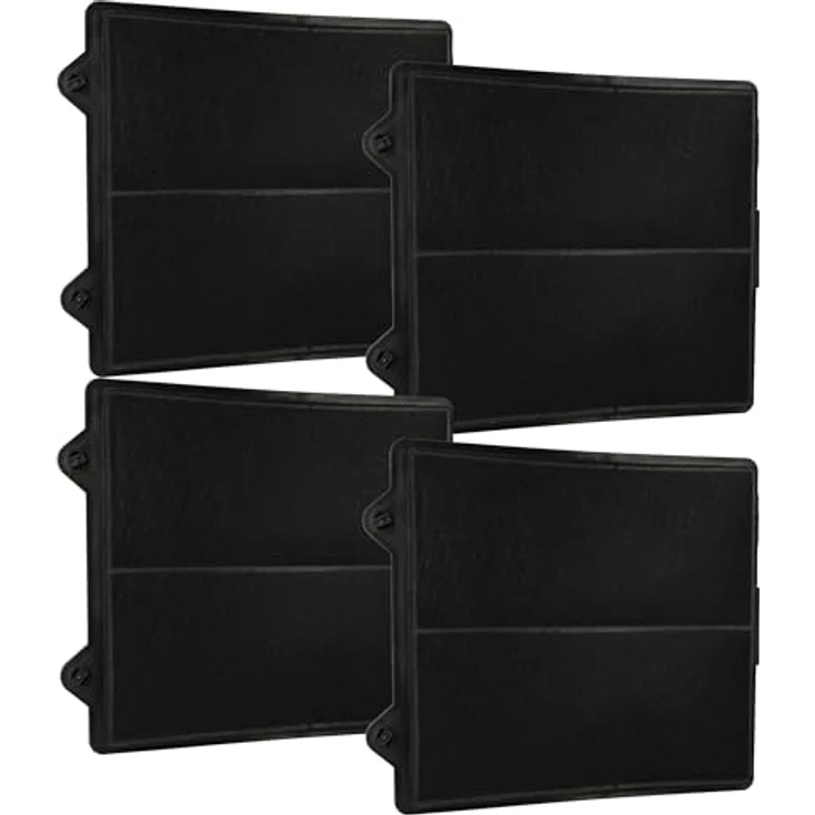 vhbw 4x Aktivkohlefilter, kompatibel mit Gaggenau AI260190, AA480180(00), AA260196(00), schwarz, zuverlässiger Ersatzfilter für Dunstabzugshaube – Bild 1