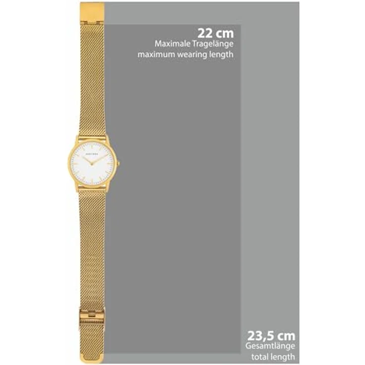 Eastside Damen Uhr analog Japanisches Quarzwerk mit Edelstahl Armband gelbgold 3 ATM10080011, stilvolles Design mit IP-Finish in Gelbgold – Bild 3