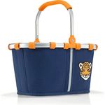 reisenthel, Einkaufskorb Carrybag XS Kids Tiger Navy, Blau, PET, 33.5 x 19.5 x 18 cm