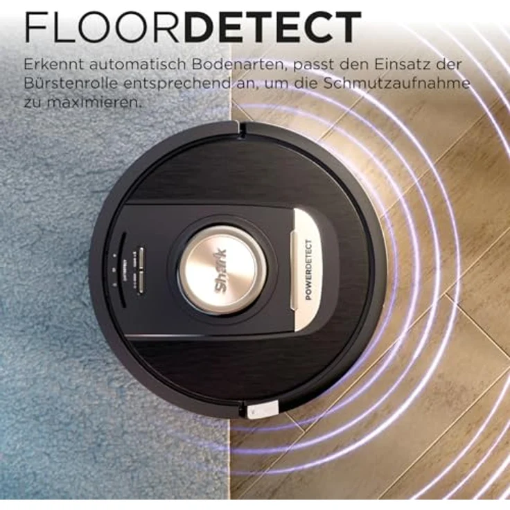 Shark PowerDetect Saugroboter RV2820VEEU, selbstleerend mit 3D- & LiDAR-Navigation, Anti-Allergen- & Anti-Geruch-Basis, NeverStuck-Hindernisumgehung, für Teppiche, Hartböden & Tierhaare, WiFi/App/Alexa, Schwarz - Preisvergleich – Bild 5