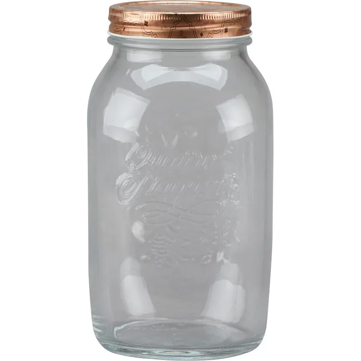 Siena Home Cucinare Einmachglas, 1.500 ml mit kupferfarbenem Deckel, gefriergeeignet