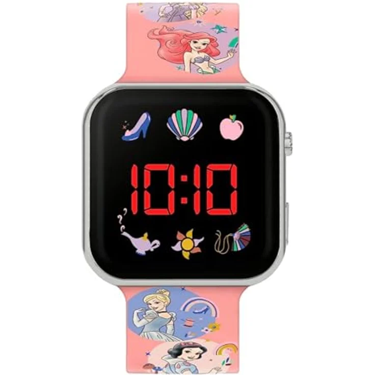 Accutime LED-Armbanduhr Disney Prinzessinnen (rosa) mit Digital-Anzeige, 22 cm lang - Preisvergleich – Bild 3