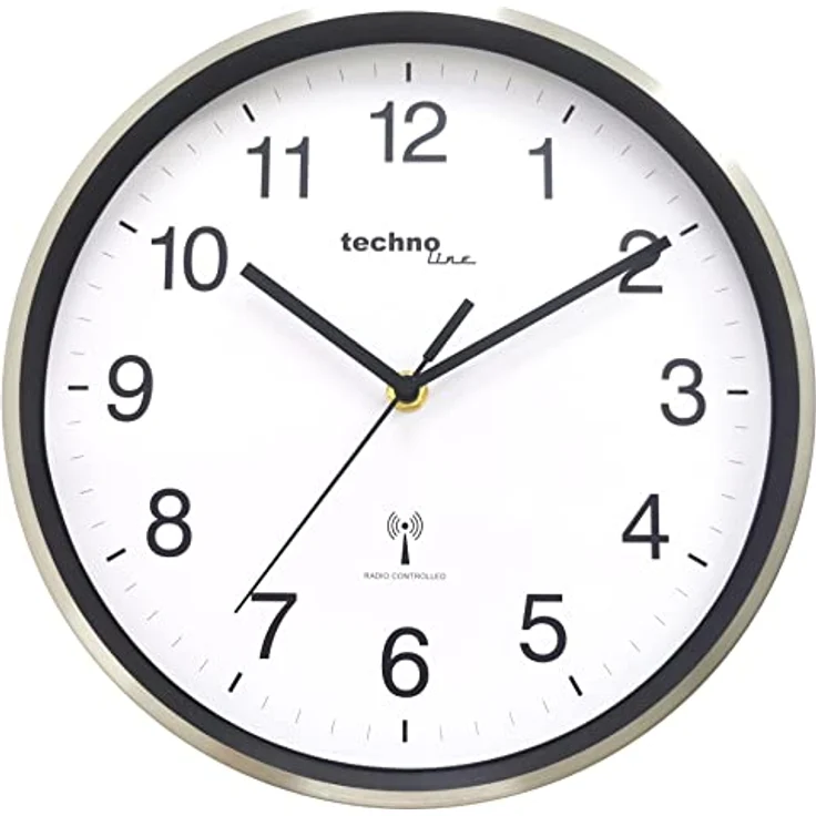 Technoline kleine, analoge Funkwanduhr WT8925 in Silber, 25 cm – Bild 2