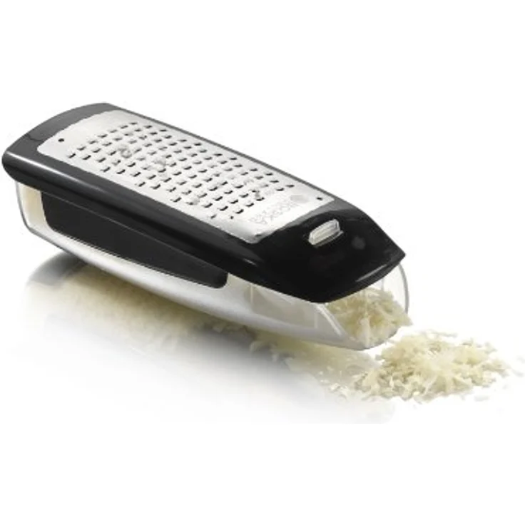 Boska Easy Grater-mit praktischem Auffangbehälter-Kunststoff-Edelstahl-Silber - 165 x 70 x 45 mm – Bild 2