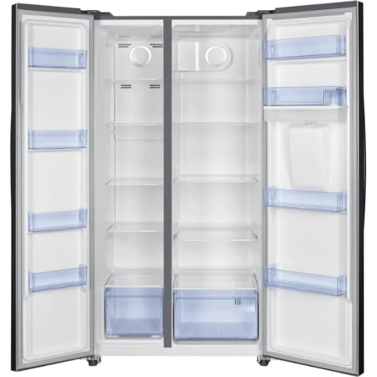 PKM KS6.12D, Side by Side Kühlschrank mit 439 L, NoFrost, Wasserspender, silber – Bild 2