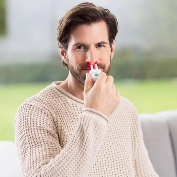 Medisana medinose compact, Infrarotlampe zur Rot- und Infrarotlichttherapie bei allergischer Rhinitis, kabellos, 3 Minuten Anwendungszeit – Bild 2