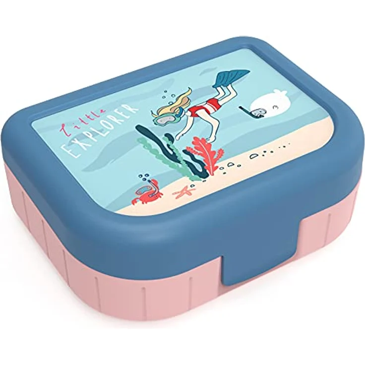 Rotho Memory Kids Vesperdose, lebensmittelechter Kunststoff (PP) BPA-frei, Mehrfarbig, 1l, (16,6 x 13,3 x 6,1 cm) – Bild 1