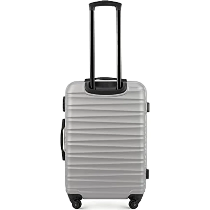 WITTCHEN Stabiler Koffer-Set 4tlg Trolley Koffer Reisekoffer Grau ABS Hartschalen Kofferset Trolley 4 Rollen Kombinationsschloss – Bild 4