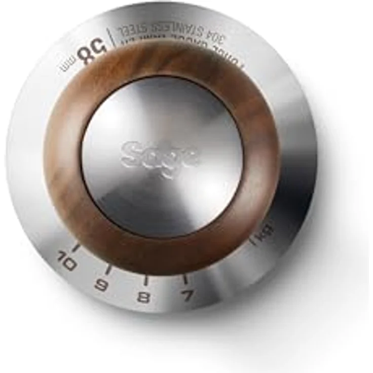 Sage Force Gauge Tamper 58, selbstnivellierender Tamper aus Edelstahl und Walnussholz für Kaffeemaschinen, Braun – Bild 4