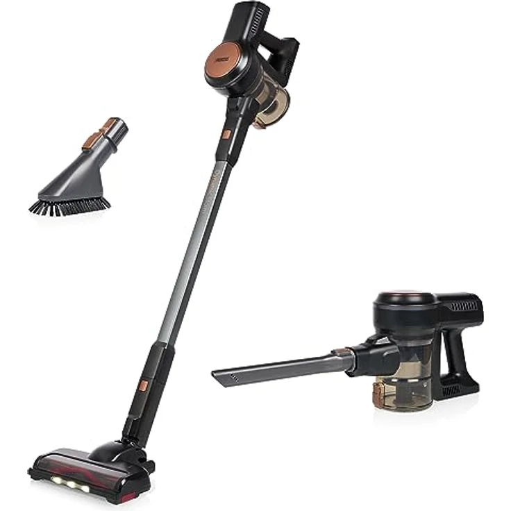 Princess Dynamic Storm – Leistungsstarker bürstenloser Motor – Hygienische Behälterentleerung – 30 min kabellos reinigen – Motorisierte Bürste mit LED-Licht – Parkmodus – Handstaubsauger-Modus –39390 – Bild 1