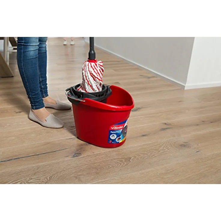 Vileda SuperMocio Microfibre und Power Wischmop System, rot-weiß – Bild 2